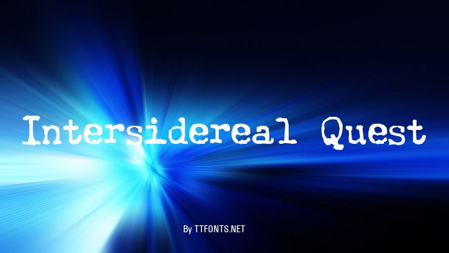 Intersidereal Quest example
